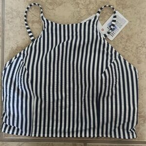 New Lululemon Seersucker High Neck Swim Top. Never worn to small.